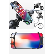 Universal Motorsiklet & Bisiklet Telefon Tutucu Portatif Sağlam Siyah