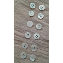 Doğal Trokashakiki İnci Midye Kabugu Düğme 17 Mm 10 Adet