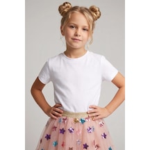 Le Mabelle Beyaz Kısa Kollu Penye Basic Çocuk Tişört Beyaz
