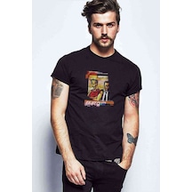 Club Metal Rock Muzik Baskılı Siyah Erkek Tshirt