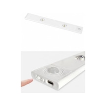 Neo Vista Hareket Sensörlü Slim Led Kabin Armatürü Dekoratif Dim Edilebilir Usb Şarjlı Aydınlatma Beyaz, 20 Cm Çok Renkli
