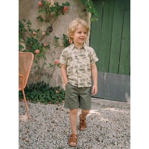 Civil Boys Palmiye Desenli 2 -5 Yaş Takım  - Haki 17M16262826S1