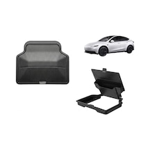 Tesla Model Y/3 Standart Juniper 2025+ Uyumlu Orta Konsol Koçak İçi Kartlık Bozuk Para Kutusu Siyah