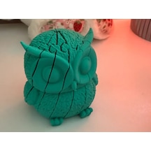 3d Baskı Hareketli Baykuş Figürü - Eklemli Flexi Oyuncak - Mint