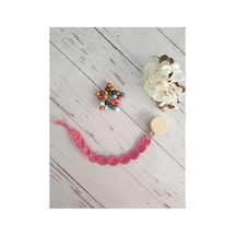 Amigurumi Organik Örgü Oyuncak Emzik Zinciri Pembe