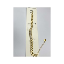 Halka Zincirli Zirkon Taşlı Çelik Bileklik Gold - 664686678 Gold