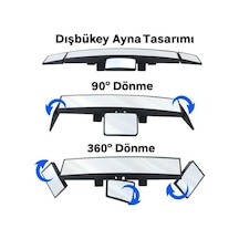Dışbükey Geniş Açılı Araç Dikiz Aynası Ayarlanabilir Kör Nokta Aynası Araç İçi Kontrol Aynası Acı Kahverengi
