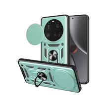 Xiaomi Mi 15 Ultra Uyumlu Kılıf Pars Lens Yüzüklü Silikon - Yeşil