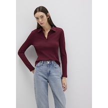 Mavi - Bordo Polo Tişört 1613413-70394 Bordo