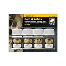 4x35 Ml. Soot & Ashes Maket Boyası Pigment Seti, Vallejo 73193 Standart