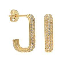 Taşlı Küpe 717089 Gold Gümüş
