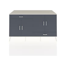 Kronos Konsol 5 Raflı 2 Çekmeceli 4 Kapaklı 176x59x99 Aytaşı-antr Aytaşı-antrasit