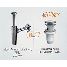 Banyobenim Moon Ayarlanabilir Sifon - Abs - 250 Mm Hediyeli Lavabo Sifonu
