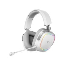 Rampage Retsu Beyaz-gri Kablosuz 2.4g+ Bluetooth Kumaş Deri Earpad Mikrofonlu Oyuncu Kulaklığı