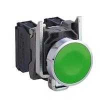 Schneider XB4BA31 Yaylı Dönüş 1NA İşaretsiz Komple Buton Yeşil 22 MM
