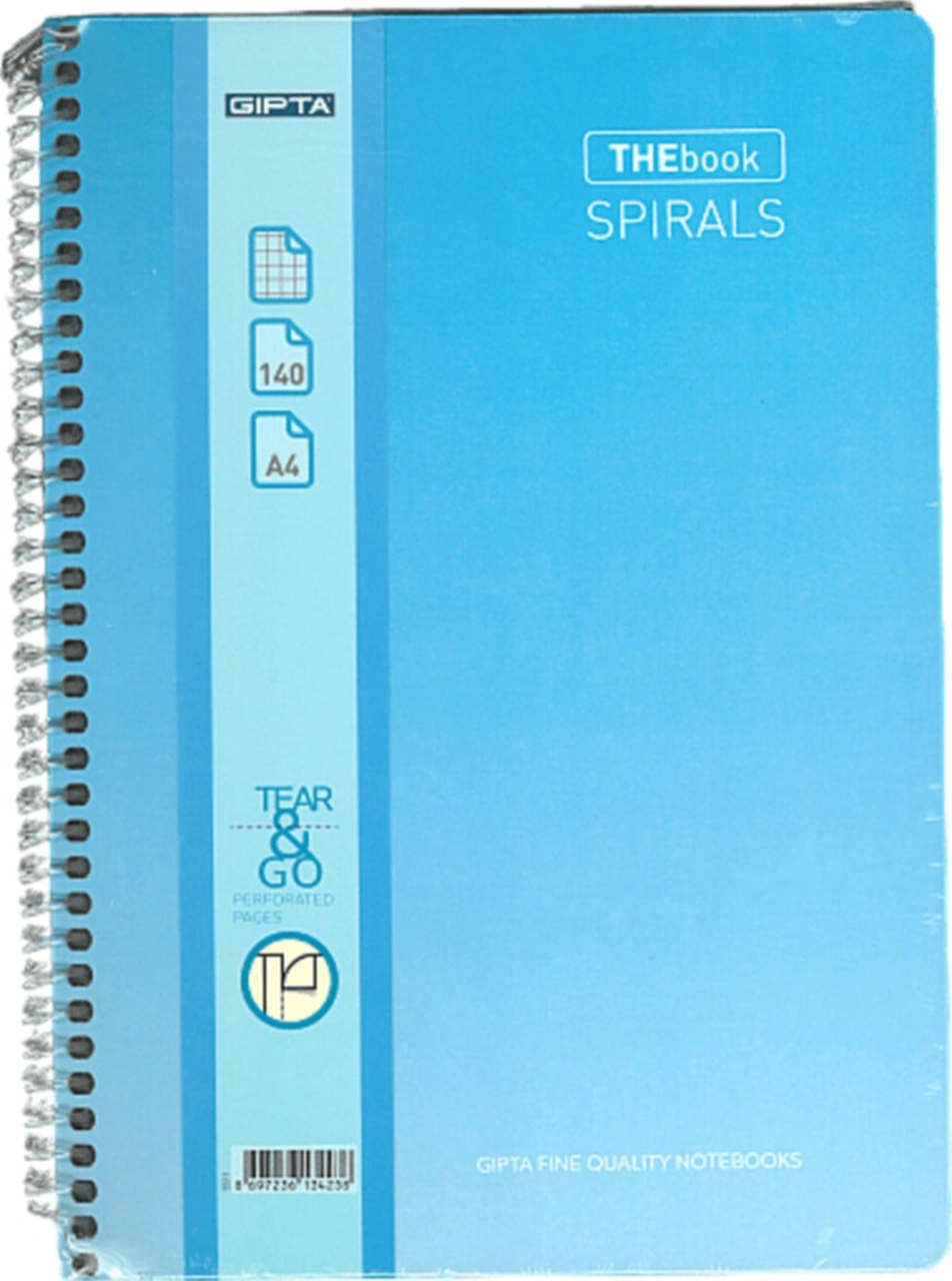 Thebook Spirals Spiralli Sert Kapak Not Defteri A4 140 Yaprak Kareli 5511