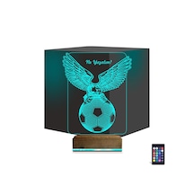 Luvivia Kartal Futbol Topu Kişiye Özel 3d Lamba - Masa Gece Lambası Şeffaf