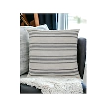 %100 Pamuklu Bohem Tasarım Kırlent Kılıfı 45x45 Cm Açık Altın