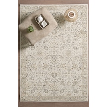 Mariesse Home Asır Serisi Vintage Modern Dokuma Salon Oturma Odası Halısı Bej