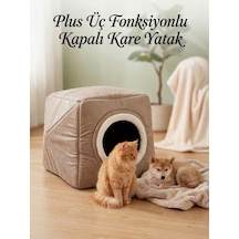 Plus Çok Fonksiyonlu Kedi Köpek Kare Yatak