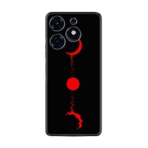 Tecno Spark 10 Pro Kılıf Silikon Desen Özel Seri Red Moon 1710