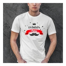 Suma Baba Temalı Baskılı Oversize Bisiklet Yaka Beyaz T-shirt
