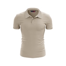 Raru Pamuk Cepli Polo T-shirt Paratus Bej Bej