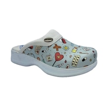 Hipokrat Sabo Ortopedik Terlik Desenli Kadın Hastane Desenli Çok Renkli