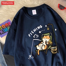 Noıssey Urban Pop Graphic Kadın Tişört Koleksiyonukod 5177 Lacivert