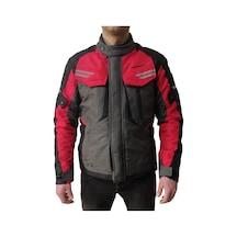 Venom Motosiklet Montu Kopenhag Gri-kırmızı Full Koruma Motorcu Mont Çok Renkli