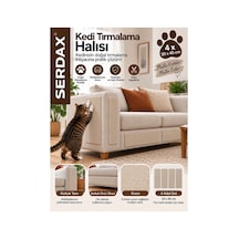Kedi Tırmalama Halısı Kendinden Yapışkanlı Koltuk Duvar Mobilya Koruma Matı 4 Adet 20 X 45 Cm- Krem Krem
