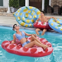 Havuz Float, Kokulu Ahududu Kokulu Yüzme Şezlongu, Çocuklar Ve Yetişkinler İçin 1 Parça