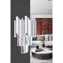 İstanbul Avize Vera Gümüş Lüx Tabut Taşlı Aplik