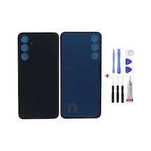 Samsung A54 Siyah Uyumlu Arka Cam Kapak Pil Kapağı Tamir Set B7000 Set Siyah