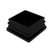 Cateksss 50x50 Mm Profil İçin Kademeli İçe Geçme Profil Tapası, Profil Kapak, Profil Tapa Siyah - 14 Lü Paket