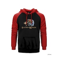 Avatar Legend Of Korra Kırmızı Renk Reglan Kol Sweatshirt / Hoodie