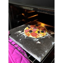 Bazalt Pizza, Fırın Taşı, Ekmek, Mangal Taşı 30x35 Doğal Bazalt Pişirme Taşı