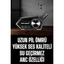 Motorcu - 838 - Kulaklığı Kask Kulaklığı Anc Özelliği Sesli - Muratech - Görüşme Özelliği