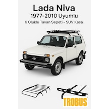Lada Niva 1977-2010 Uyumlu 6 Oluklu Tavan Sepeti - Suv Kasa