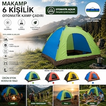 6 Kişilik Toz Geçirmez 220cmx250cmx165cm Otomatik Kamp Çadır Herhangi Bir Renk Gönderilir 4741 Gri