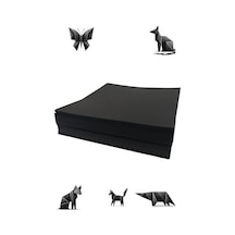 Origami Kağıdı, 100 Adet Siyah Renk Origami Set 100lü Paket