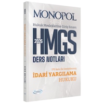 Hmgs İdari Yargılama Hukuku Ders Notları Monopol Yayınları