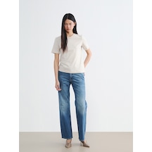 Lcw Jeans İndigo Yüksek Bel Straight Fit Kadın Jean Pantolon