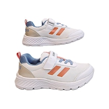 Kinetix Korper Beyaz- Pudra Cırtlı Kız Çocuk Spor Ayakkabı Beyaz