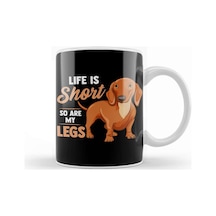 Funny Life Is Short So Are My Legs Dachshund Owner Kupa Bardak Porselen Karışık