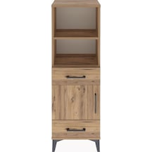 Arges Dolap 3 Raflı 2 Çekmeceli Tek Kapaklı 44x30x134 Çam-çam Atlas Çam