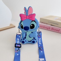 Mınıso Disney Dikiş Çocuk Crossbody Çanta - Kawaii Cüzdan, Taşınabilir Omuz Çantası Kızlar İçin Kız Çocuk Bej