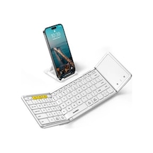Samsers Touchpadli Katlanabilir Bluetooth Klavye Vibrant Silver
