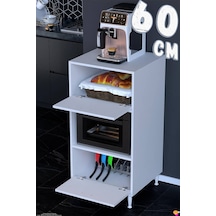 New Silva Modüler Mutfak 60 Cm Ocak Altı - 2 Kapaklı Mini Midi Fırın Dolabı Beyaz