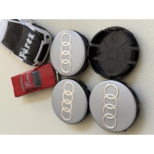 Audi Gri Jant Kapak Arması Seti 4 Lü 3m 3d Abs